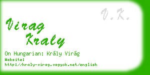 virag kraly business card