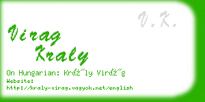 virag kraly business card
